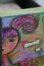 Whimsical Girl with purple hair painting
